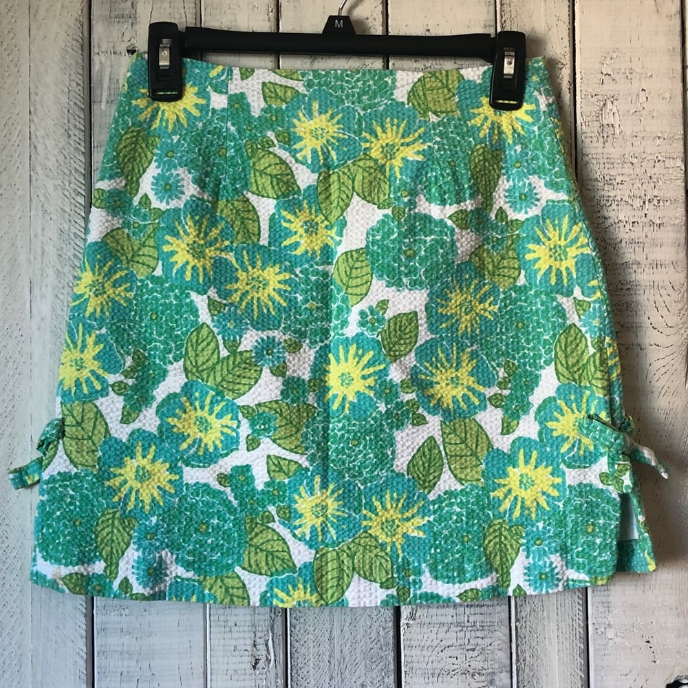 Lilly Pulitzer Green, Yellow & White Floral Skirt